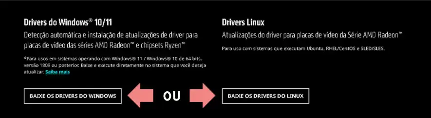 Atualizando driver placa de vídeo AMD